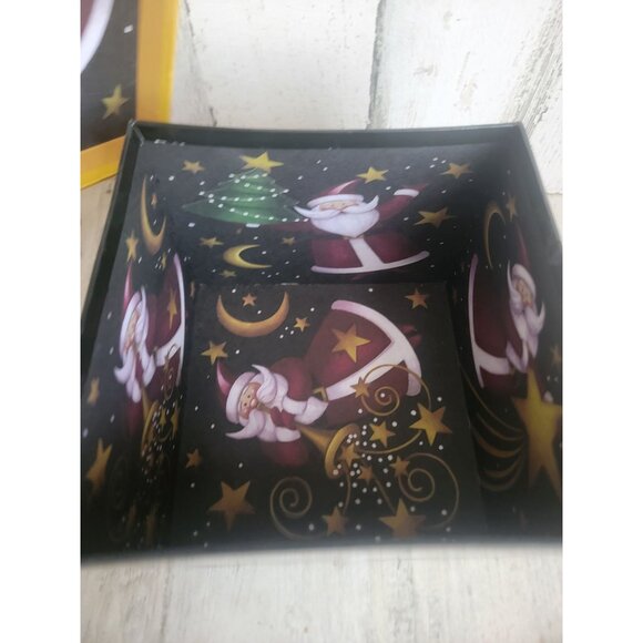 Santa box black star moon cardboard Xmas present gift - Picture 6 of 7